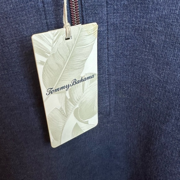 Tommy Bahama Men's Blue Reversible Zip-Up Sweater, Large, NWT - Picture 4 of 8